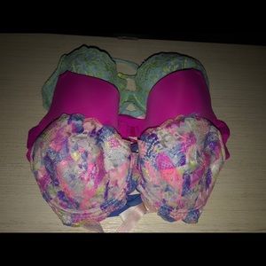PINK/VS bras (lot of 3) 38B-36C